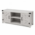 Mueble de TV de Madera Blanco con Puertas