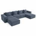 Sof¨¢ modular en forma de U de tela de pana G