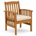 Silla de Madera de Acacia con Coj¨ªn de Poli¨¦