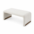 Banco de Madera y Poli¨¦ster Blanco 13