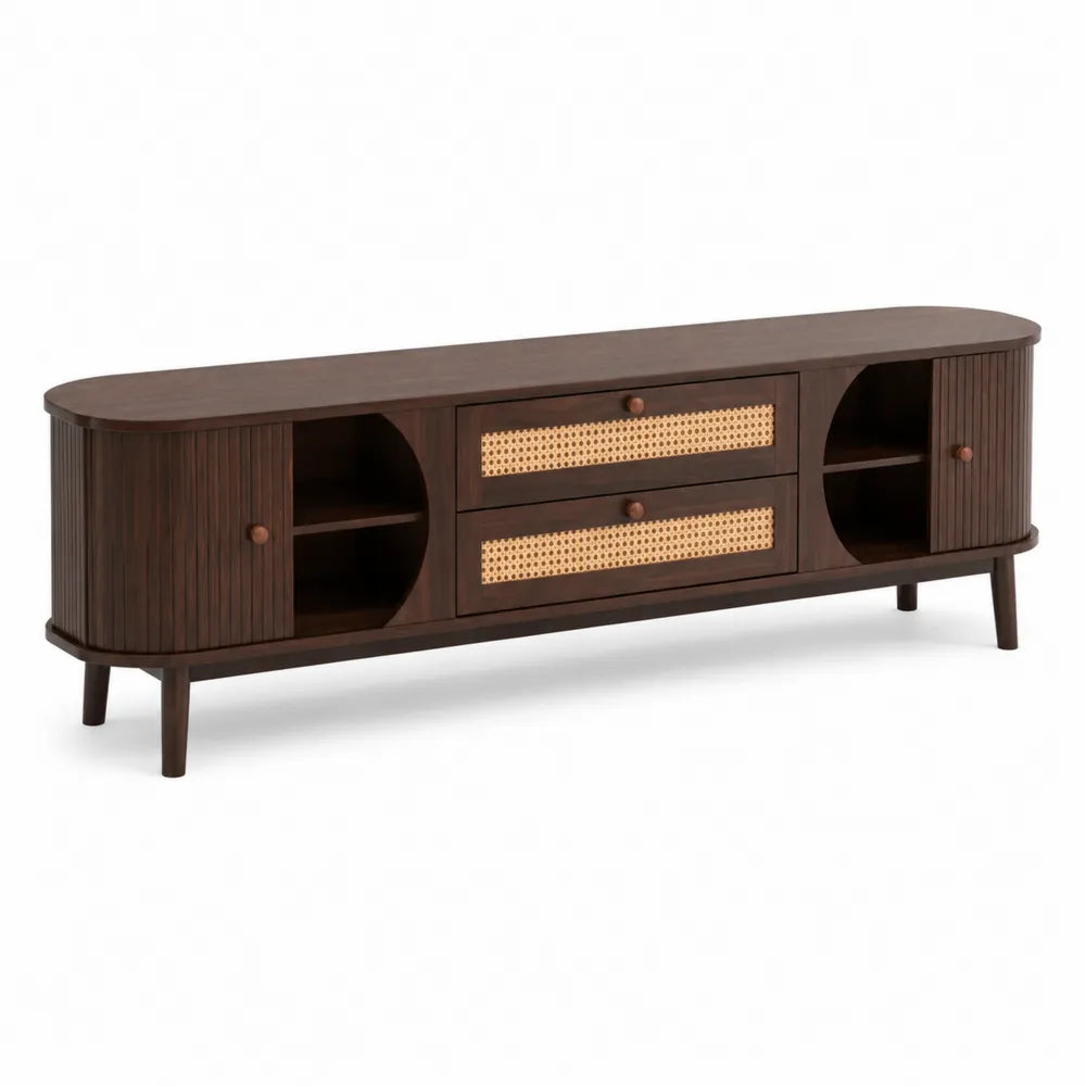 Mueble para TV de madera con puertas