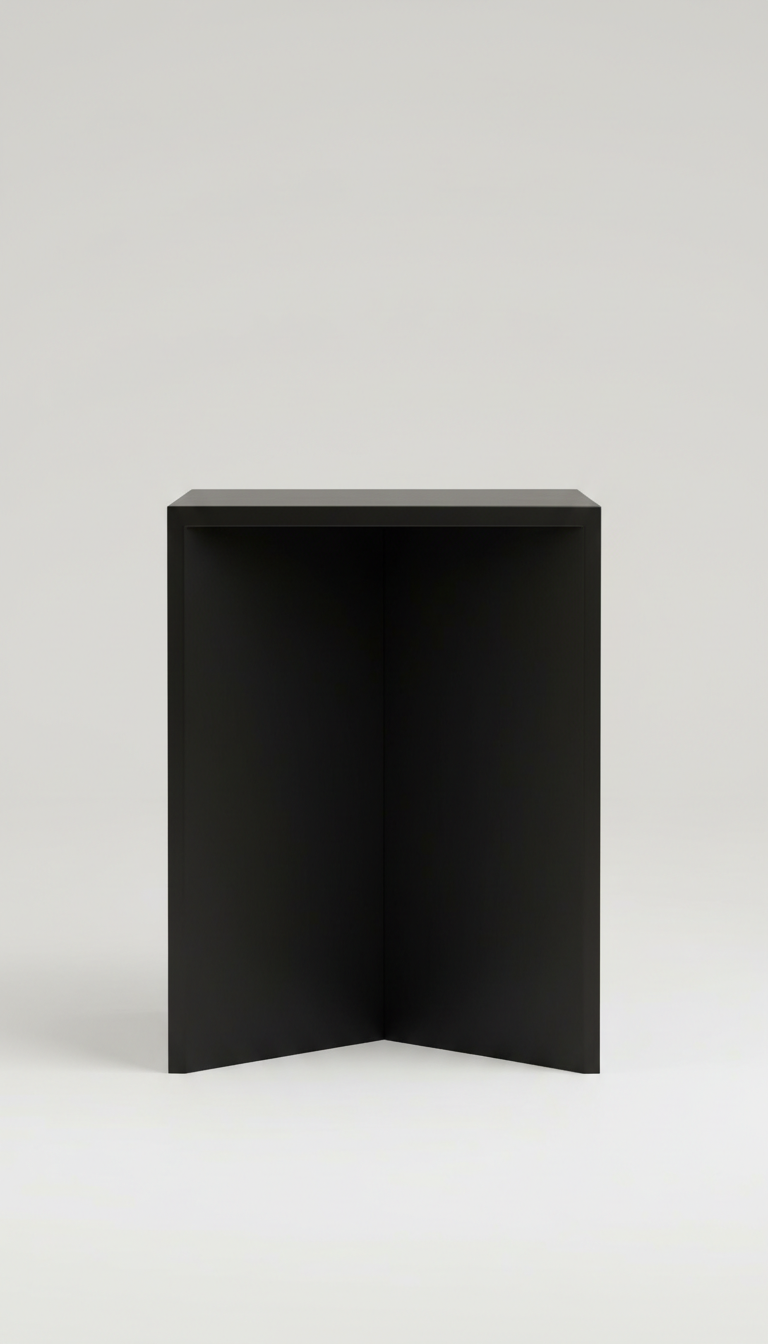 Silla minimalista metal negro
